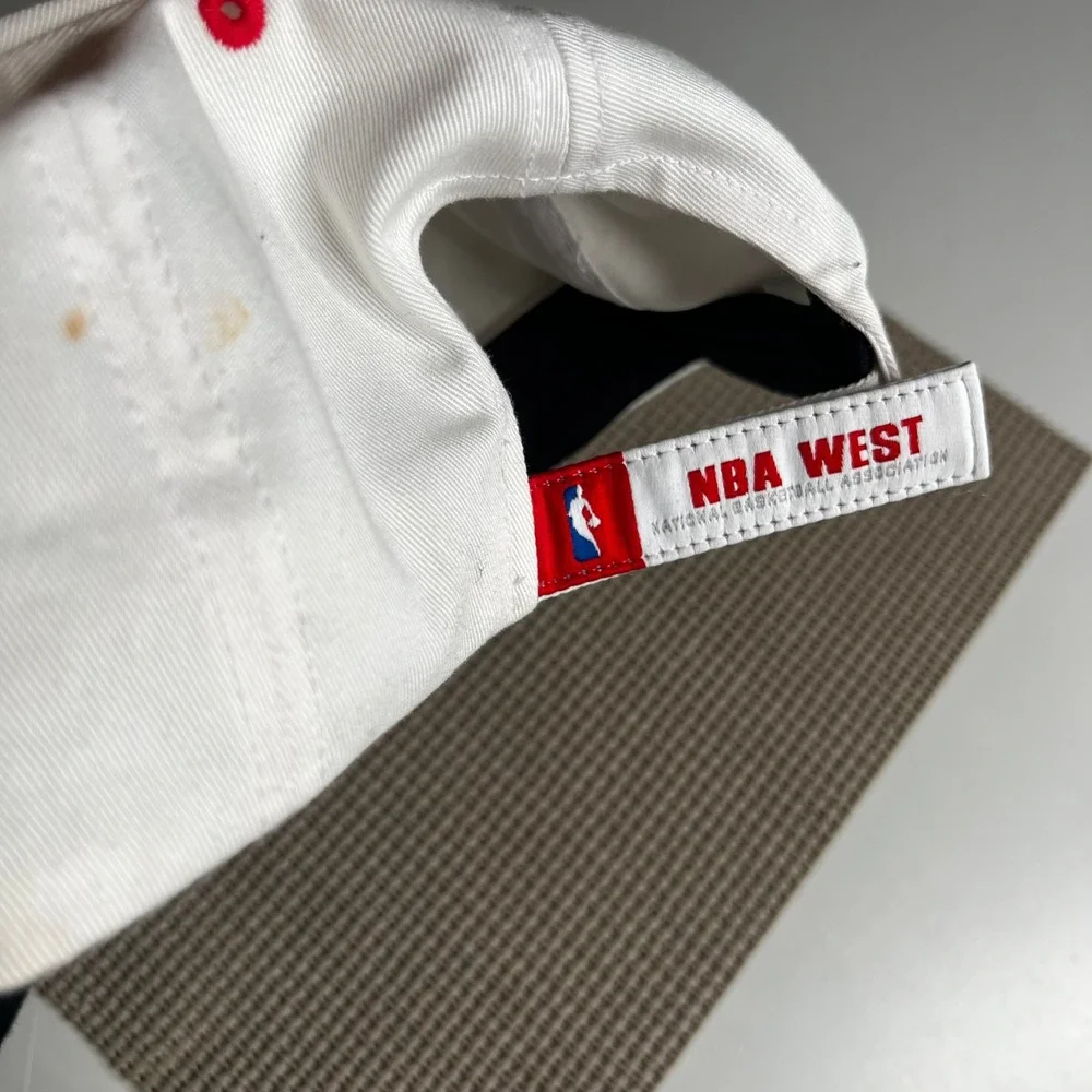 Adidas Houston Rockets NBA Basketball Hat White Red Adjustable Strapback Cap
